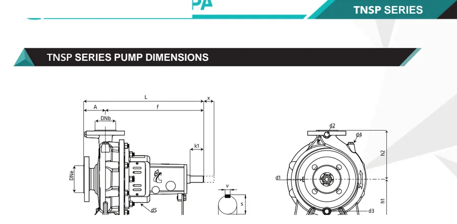 Dimensional drawing — overall, foot mounting and shaft end dimensions.