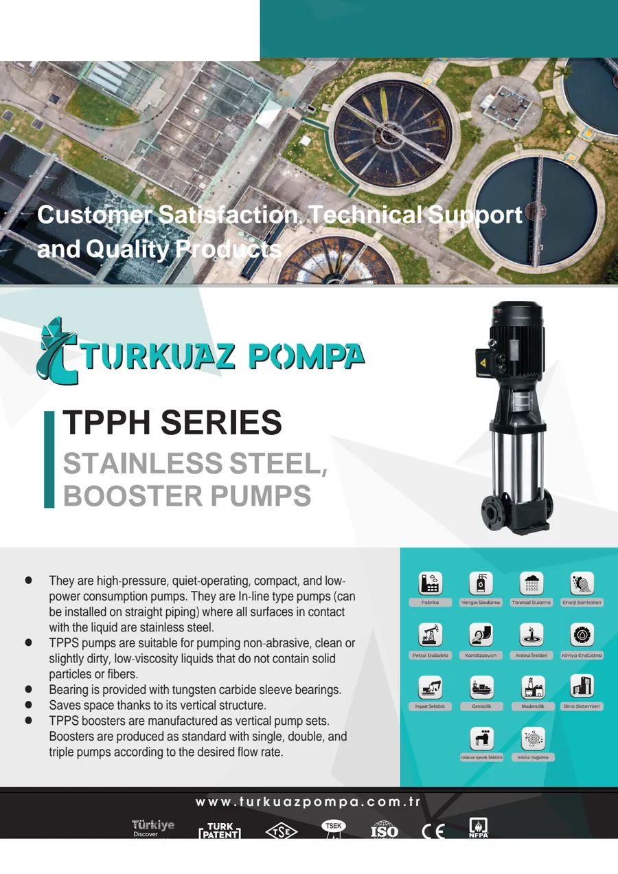 TPPS / TPPH Stainless Steel Booster Pumps